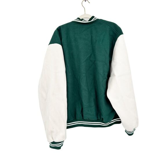 Bel-Air Athletics Green Varsity Jacket Letterman Size L NEW - Picture 4 of 10
